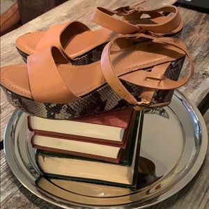 GH Bass & Co.leather sandals wi 3” heels